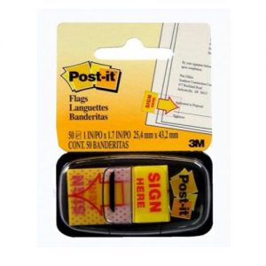 GIẤY NOTE POST-IT SIGN HERE 25 X 43MM
