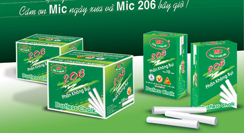 Phấn Viết Bảng Mic Trắng (10 Viên) - Văn Phòng Phẩm Thịnh Đại Phát