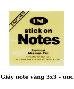 Hình ảnh giấy Note vàng 3x3 UNC