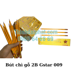 Hộp 12 Cây Bút Chì Đen Thân Gỗ GSTAR GS009 - 2B