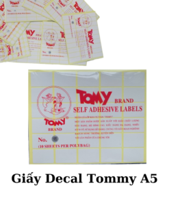 Hình ảnh giấy Decal Tommy A5