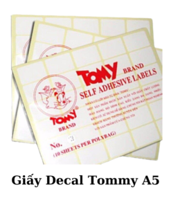 Hình ảnh giấy Decal Tommy A5