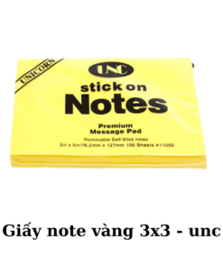 Hình ảnh giấy Note vàng 3x3 UNC