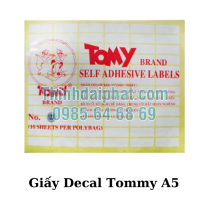 Giấy Decal Tommy A5
