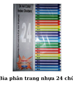 Hình ảnh bìa phân trang nhựa 24 chữ