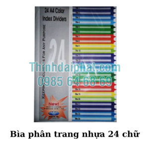 Bìa Phân Trang Nhựa 24 Chữ