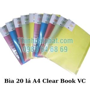 Bìa 20 Lá A4 Clear Book VC
